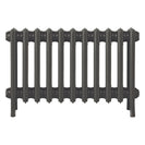 Grace - Grey Bronze Cast Iron Column Radiator H450mm x W696mm 4 Column - Wall Hung