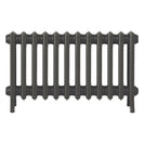 Grace - Grey Bronze Cast Iron Column Radiator H450mm x W756mm 4 Column - Wall Hung