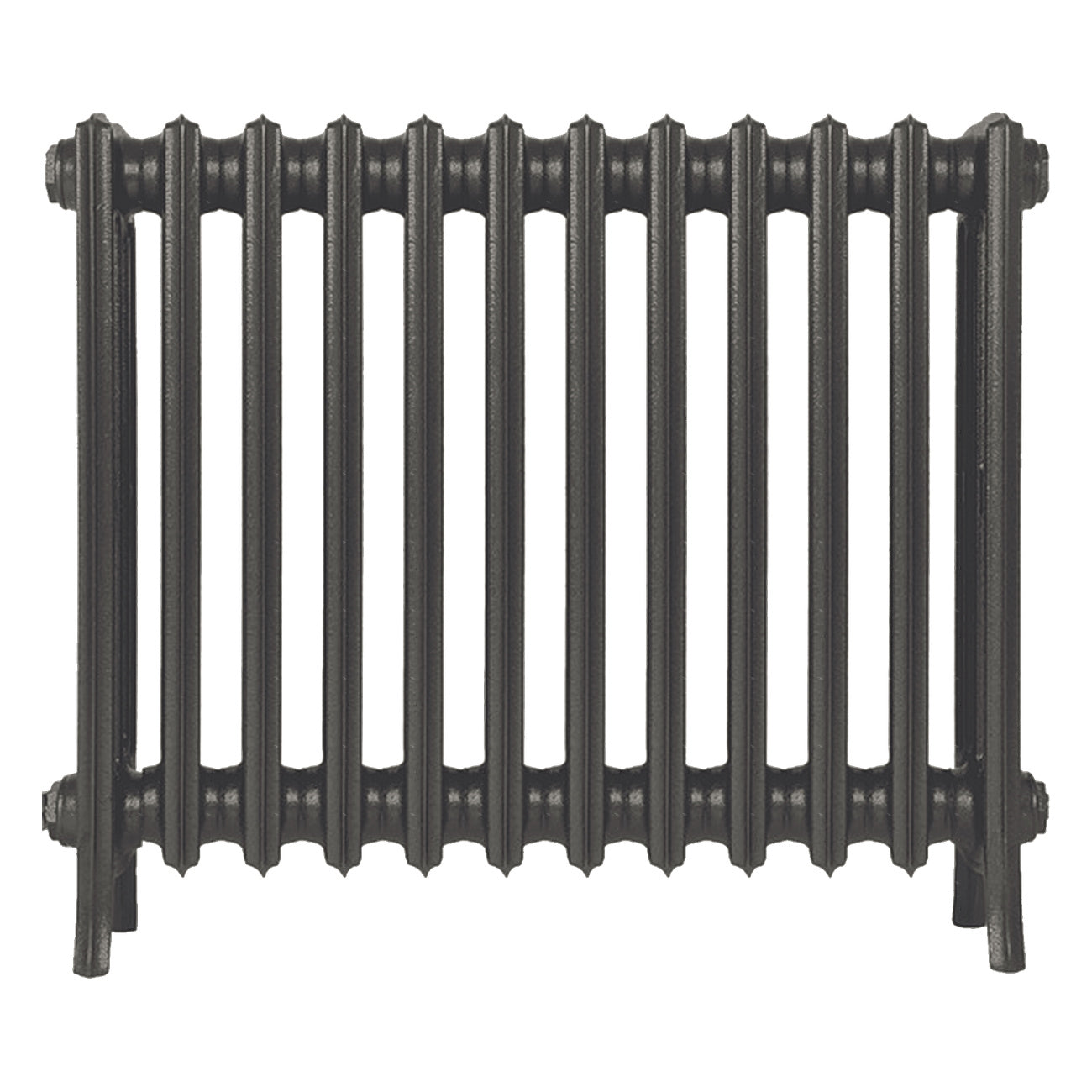 Grace - Grey Bronze Cast Iron Column Radiator H650mm x W756mm 4 Column - Floor Standing