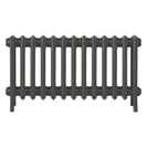 Grace - Grey Bronze Cast Iron Column Radiator H450mm x W817mm 4 Column - Wall Hung