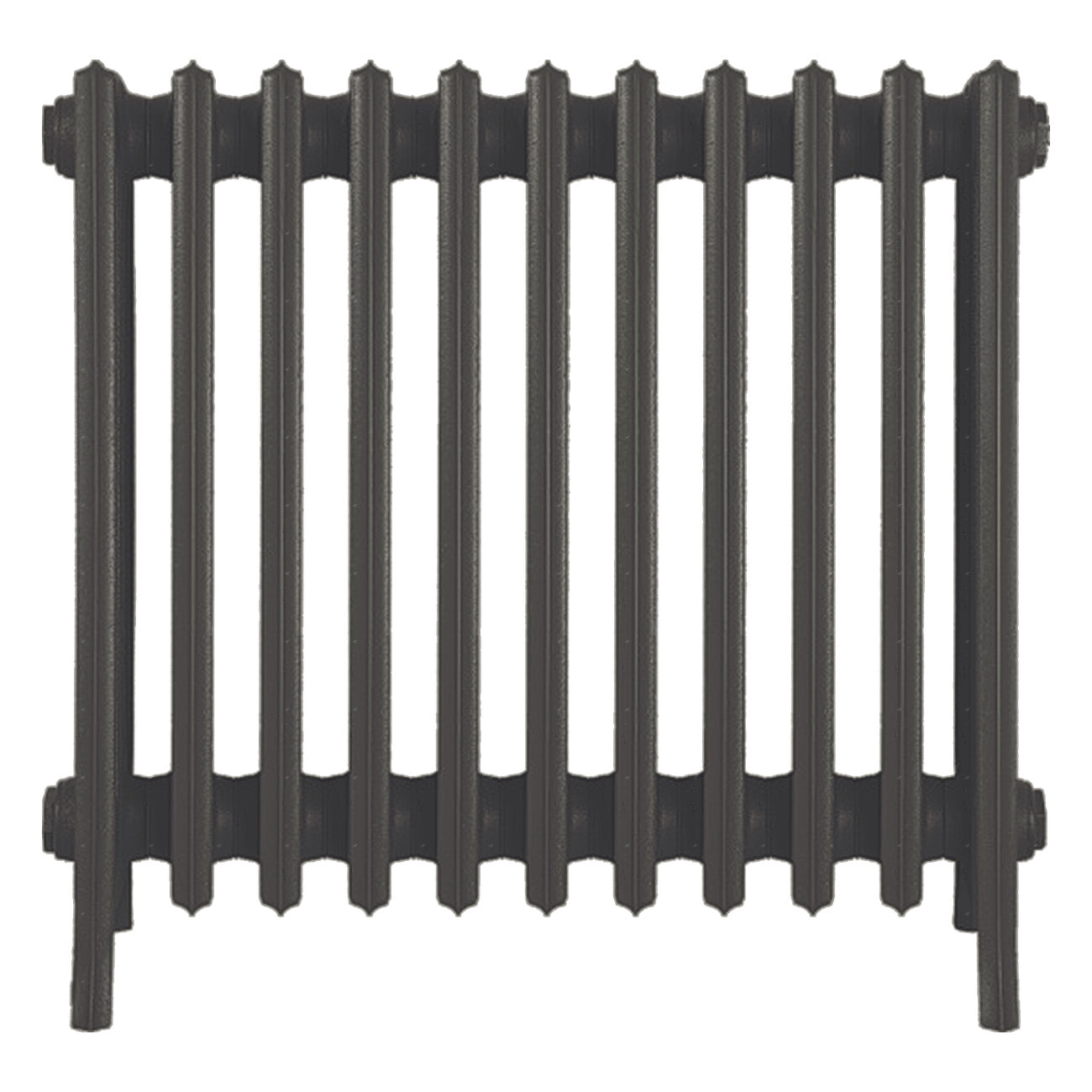 Grace - Grey Bronze Cast Iron Column Radiator H600mm x W696mm 6 Column - Wall Hung