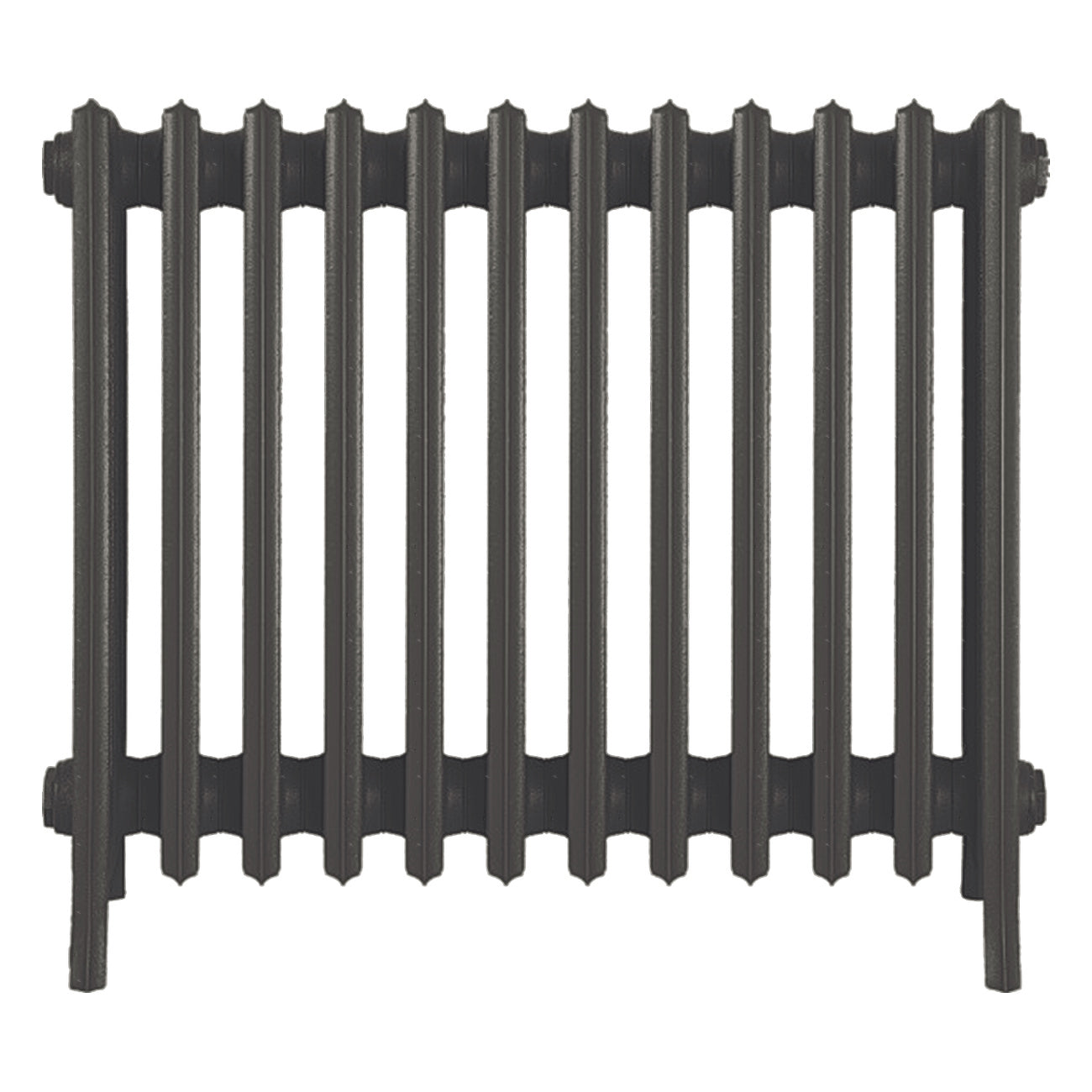 Grace - Grey Bronze Cast Iron Column Radiator H650mm x W756mm 6 Column - Floor Standing