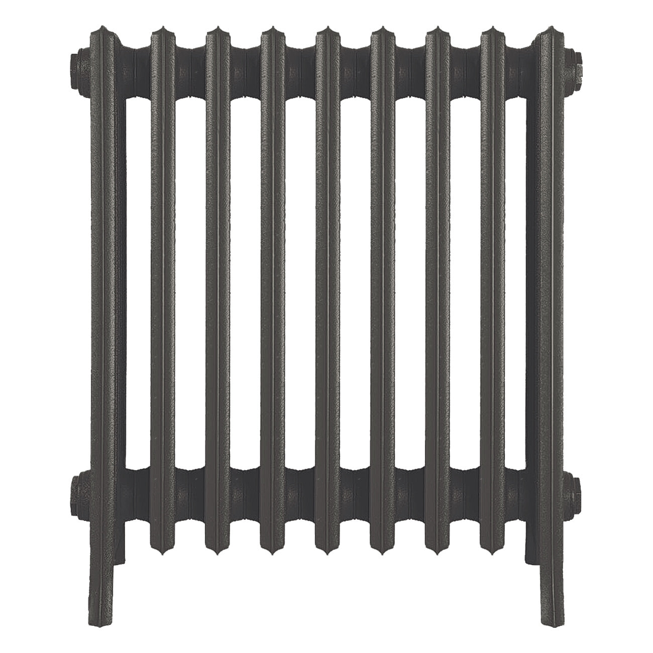 Grace - Grey Bronze Cast Iron Column Radiator H650mm x W575mm 6 Column - Floor Standing