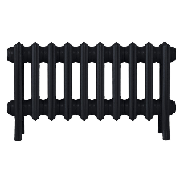 Grace - Matt Black Cast Iron Column Radiator H300mm x W635mm 4 Column - Wall Hung