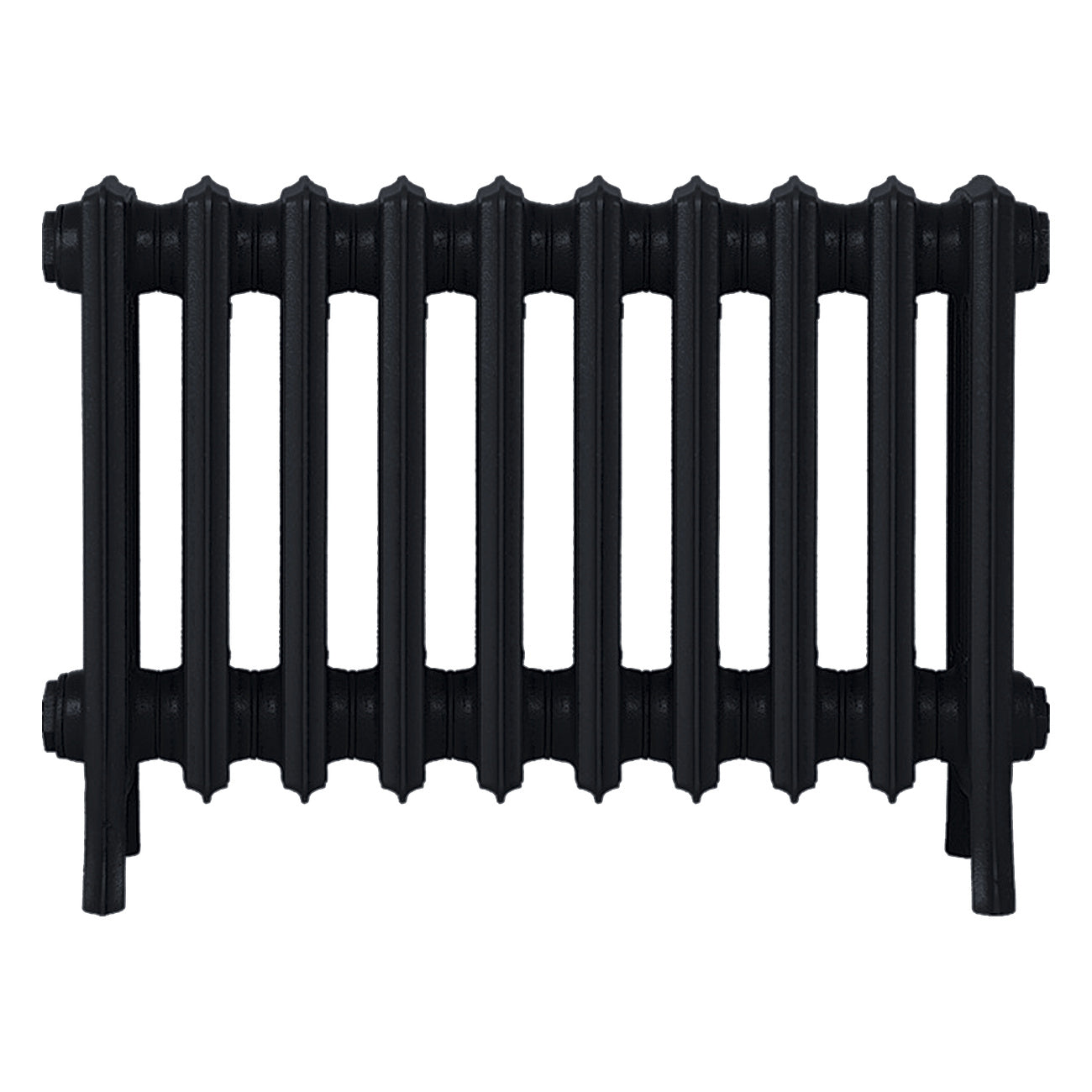 Grace - Matt Black Cast Iron Column Radiator H450mm x W635mm 4 Column - Wall Hung