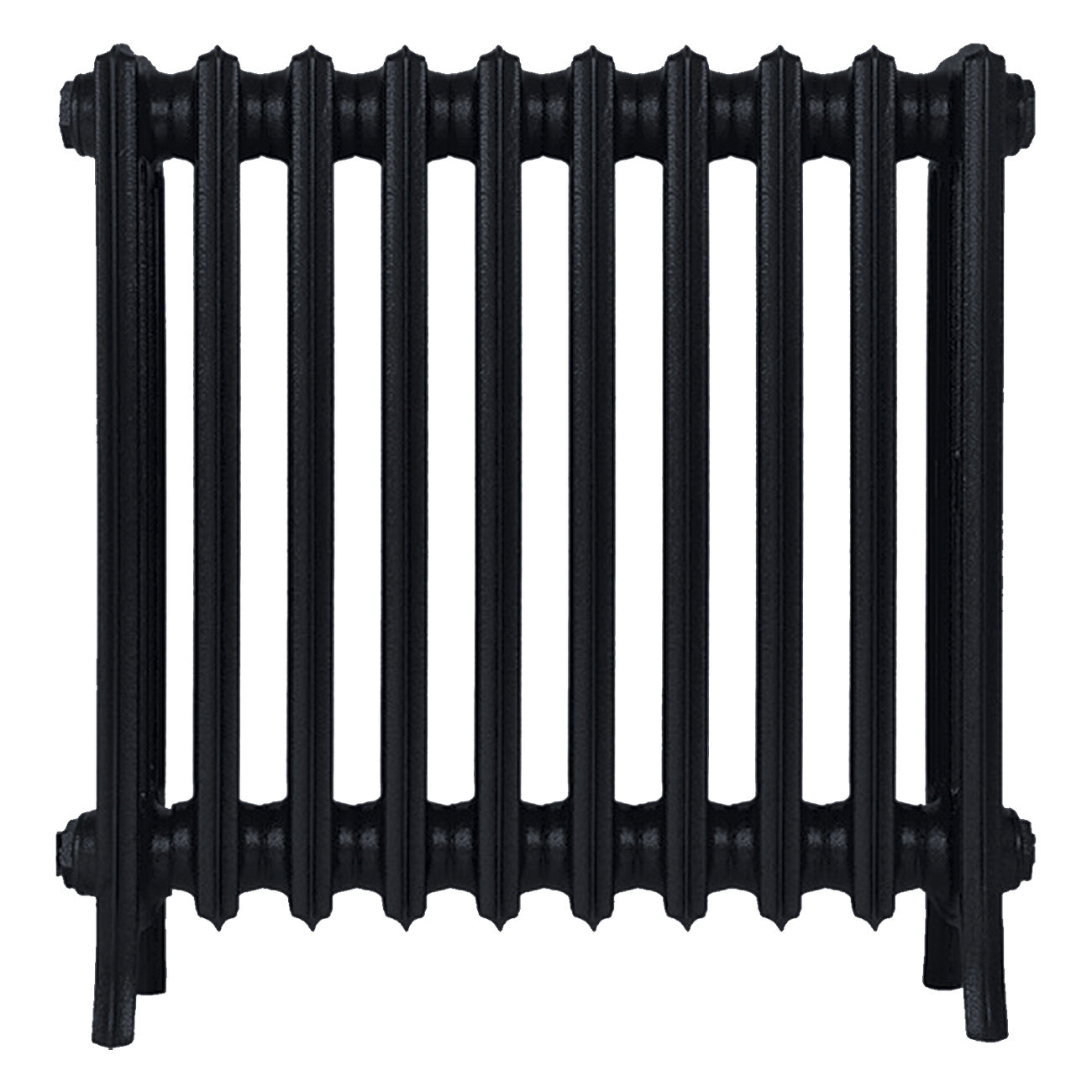 Grace - Matt Black Cast Iron Column Radiator H650mm x W635mm 4 Column - Floor Standing
