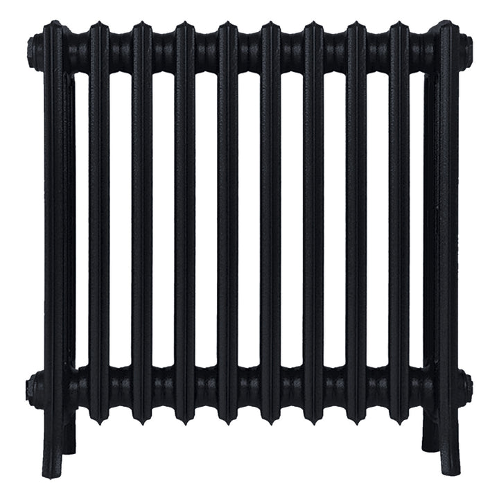 Grace - Matt Black Cast Iron Column Radiator H650mm x W635mm 4 Column - Floor Standing