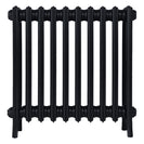 Grace - Matt Black Cast Iron Column Radiator H650mm x W635mm 4 Column - Floor Standing