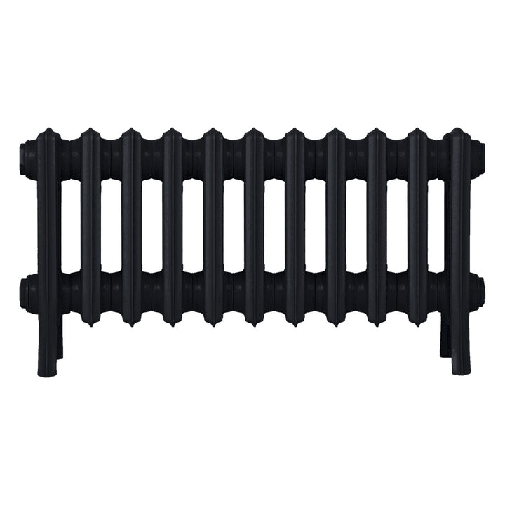 Grace - Matt Black Cast Iron Column Radiator H300mm x W696mm 4 Column - Wall Hung