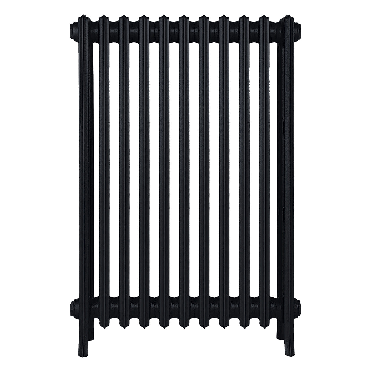 Grace - Matt Black Cast Iron Column Radiator H898mm x W696mm 4 Column - Wall Hung