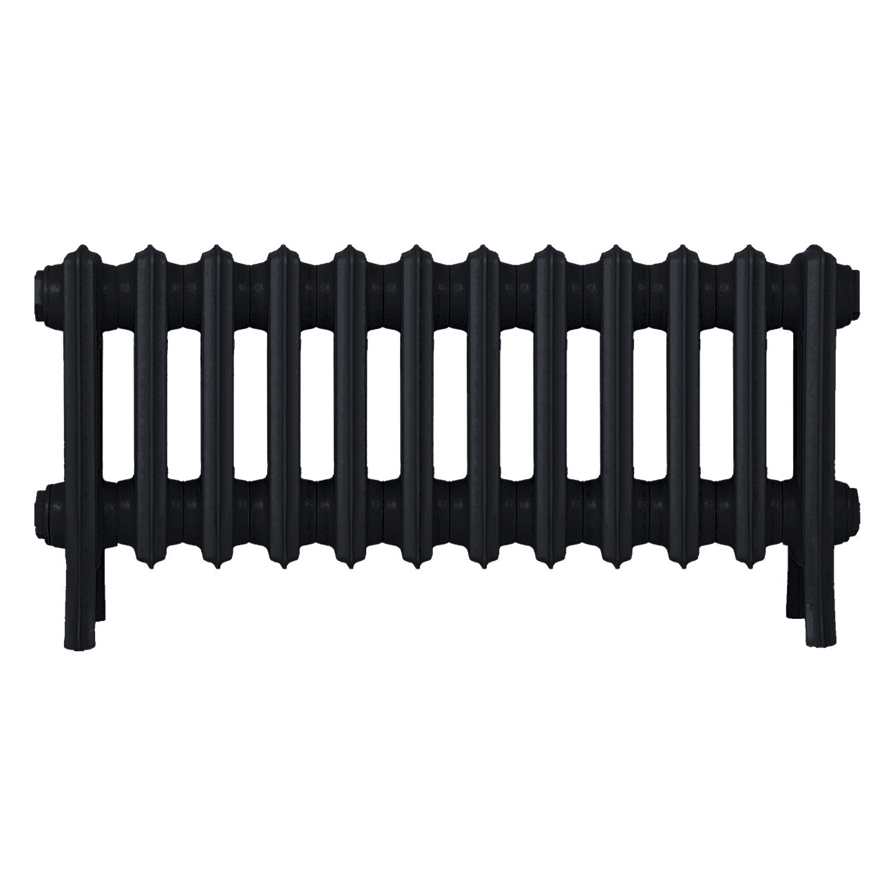 Grace - Matt Black Cast Iron Column Radiator H350mm x W756mm 4 Column - Floor Standing