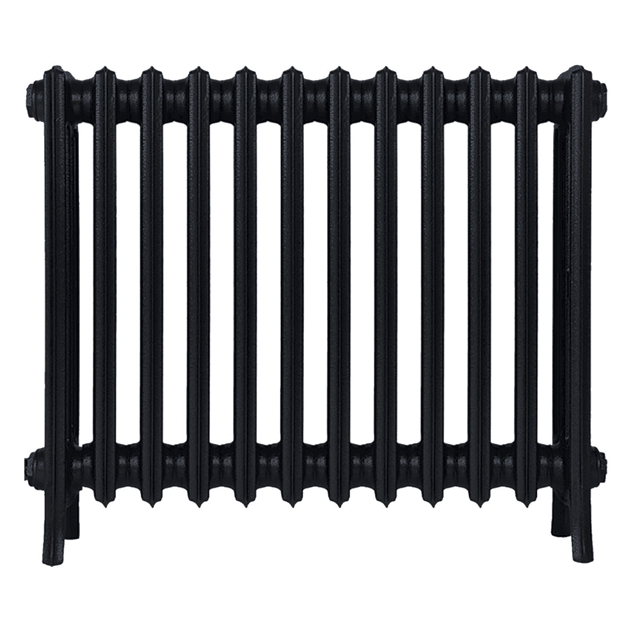 Grace - Matt Black Cast Iron Column Radiator H600mm x W756mm 4 Column - Wall Hung