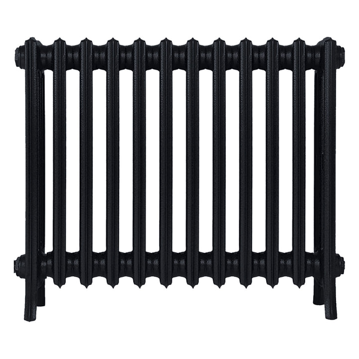 Grace - Matt Black Cast Iron Column Radiator H600mm x W756mm 4 Column - Wall Hung