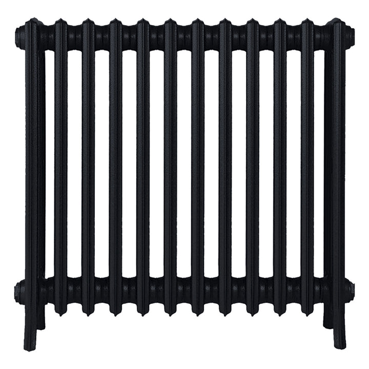 Grace - Matt Black Cast Iron Column Radiator H700mm x W756mm 4 Column - Wall Hung
