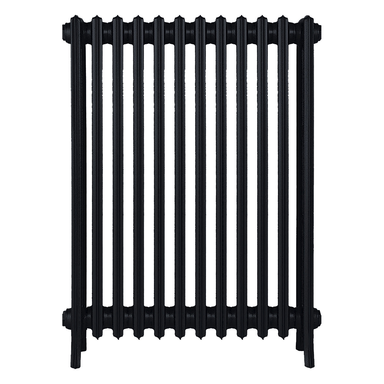Grace - Matt Black Cast Iron Column Radiator H950mm x W756mm 4 Column - Floor Standing
