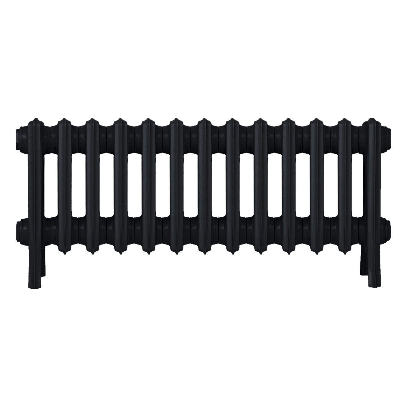 Grace - Matt Black Cast Iron Column Radiator H300mm x W817mm 4 Column - Wall Hung