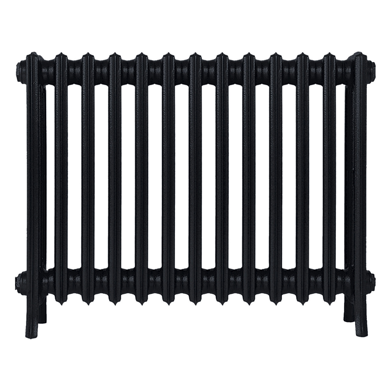 Grace - Matt Black Cast Iron Column Radiator H650mm x W817mm 4 Column - Floor Standing