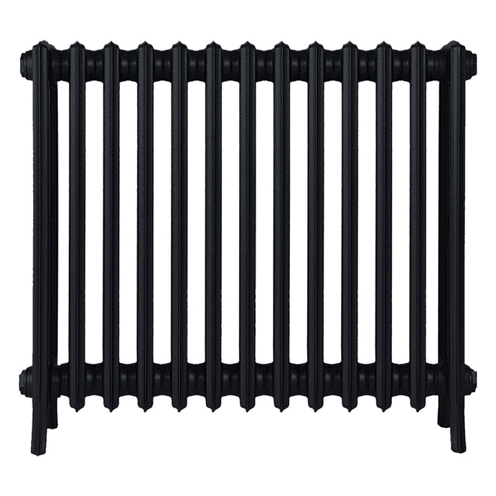 Grace - Matt Black Cast Iron Column Radiator H750mm x W817mm 4 Column - Floor Standing