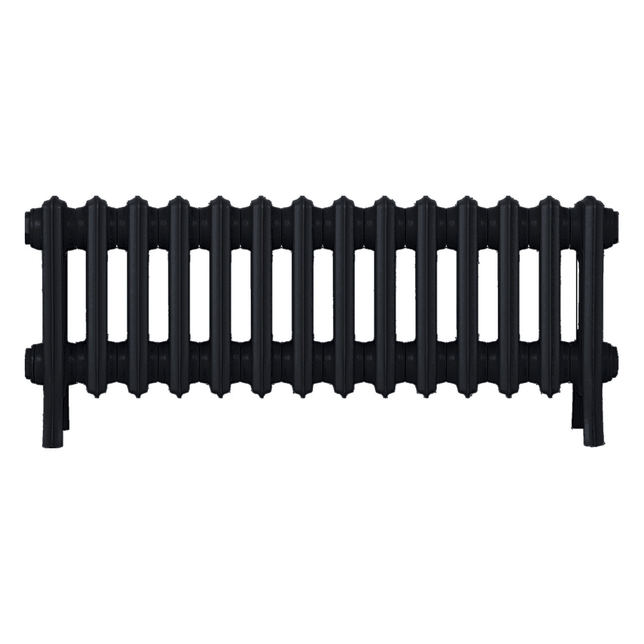 Grace - Matt Black Cast Iron Column Radiator H350mm x W877mm 4 Column - Floor Standing