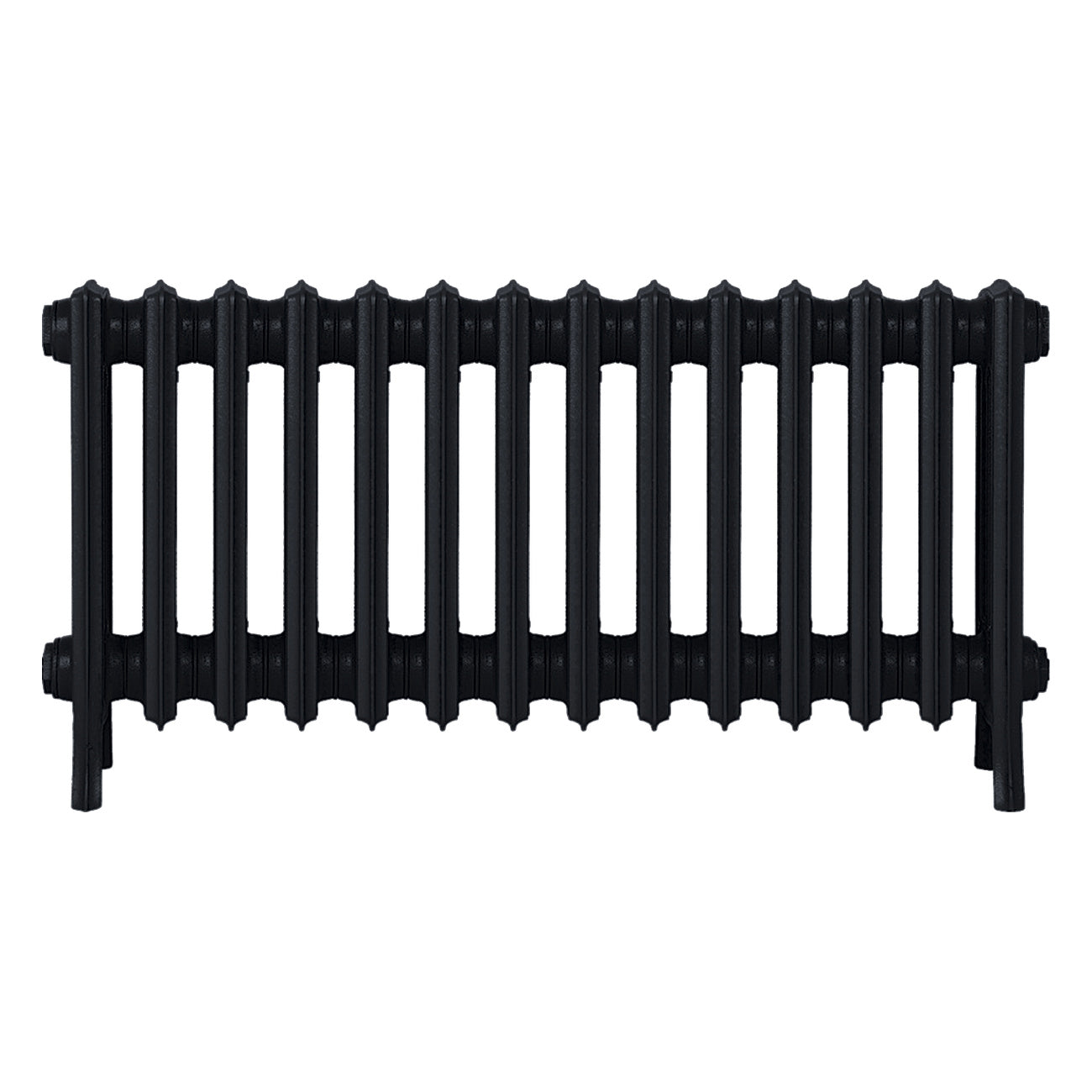 Grace - Matt Black Cast Iron Column Radiator H450mm x W877mm 4 Column - Wall Hung