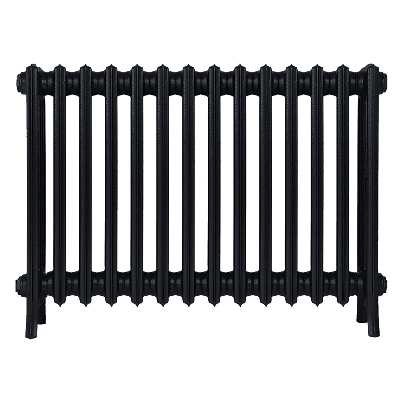 Grace - Matt Black Cast Iron Column Radiator H600mm x W877mm 4 Column - Wall Hung
