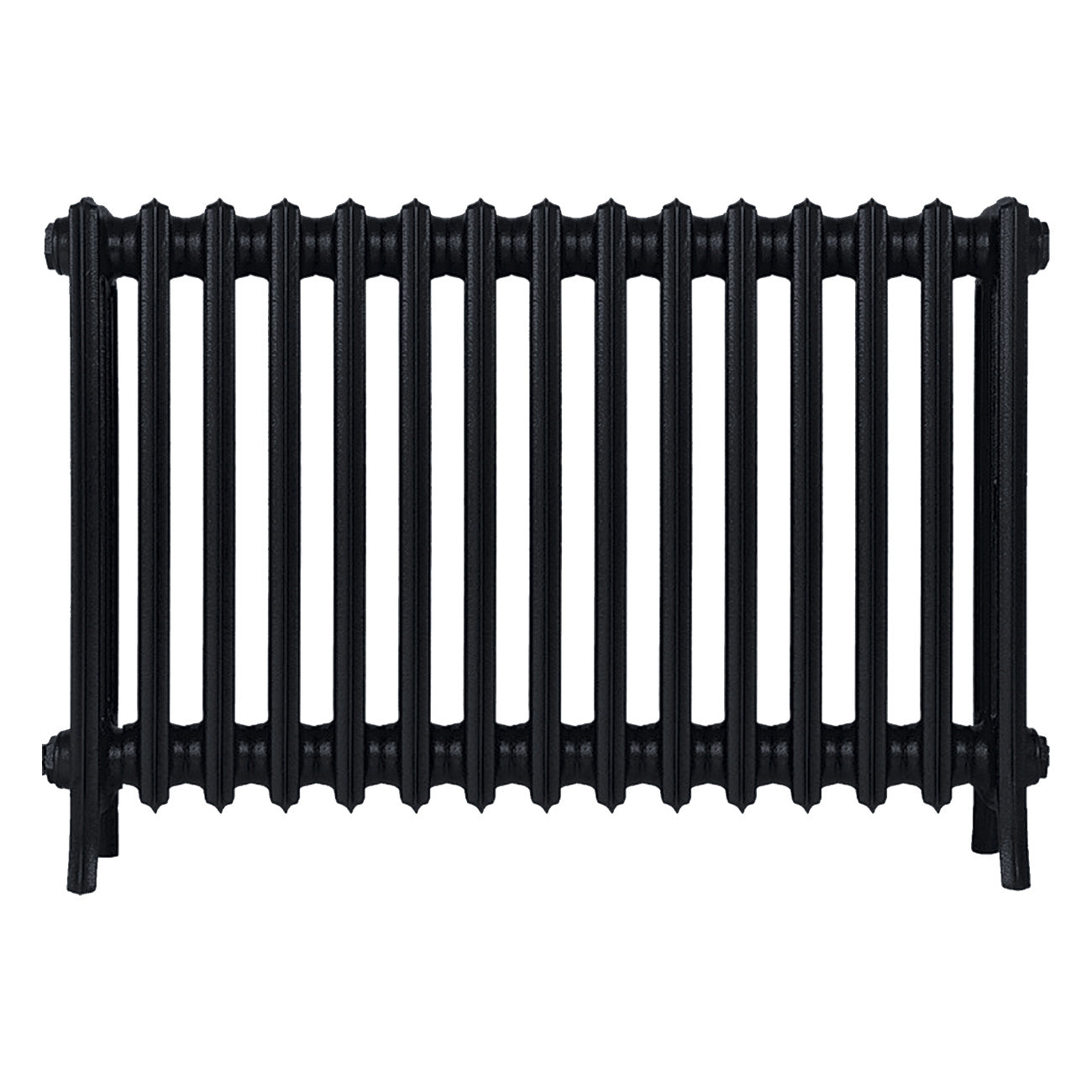 Grace - Matt Black Cast Iron Column Radiator H650mm x W938mm 4 Column - Floor Standing