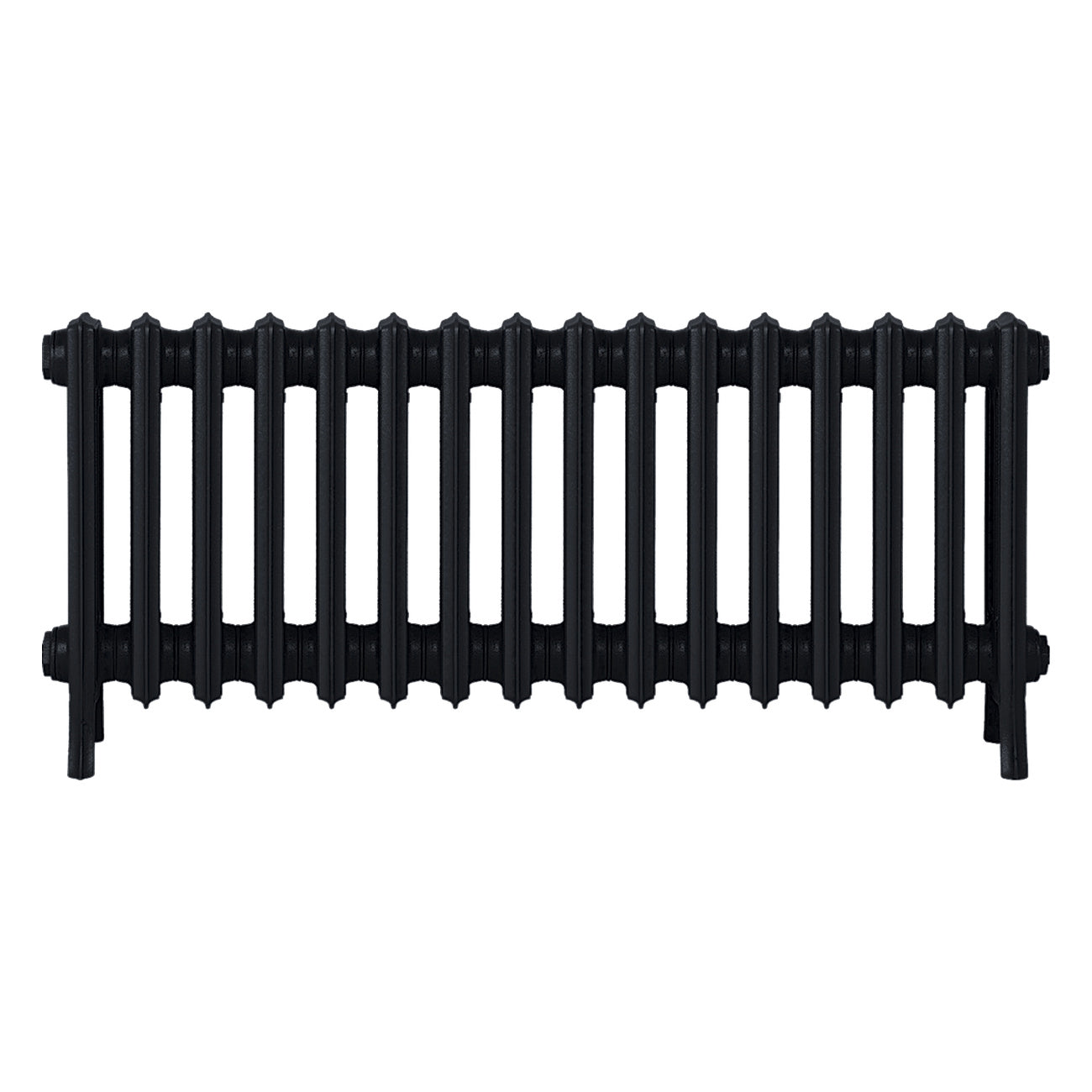 Grace - Matt Black Cast Iron Column Radiator H450mm x W998mm 4 Column - Wall Hung