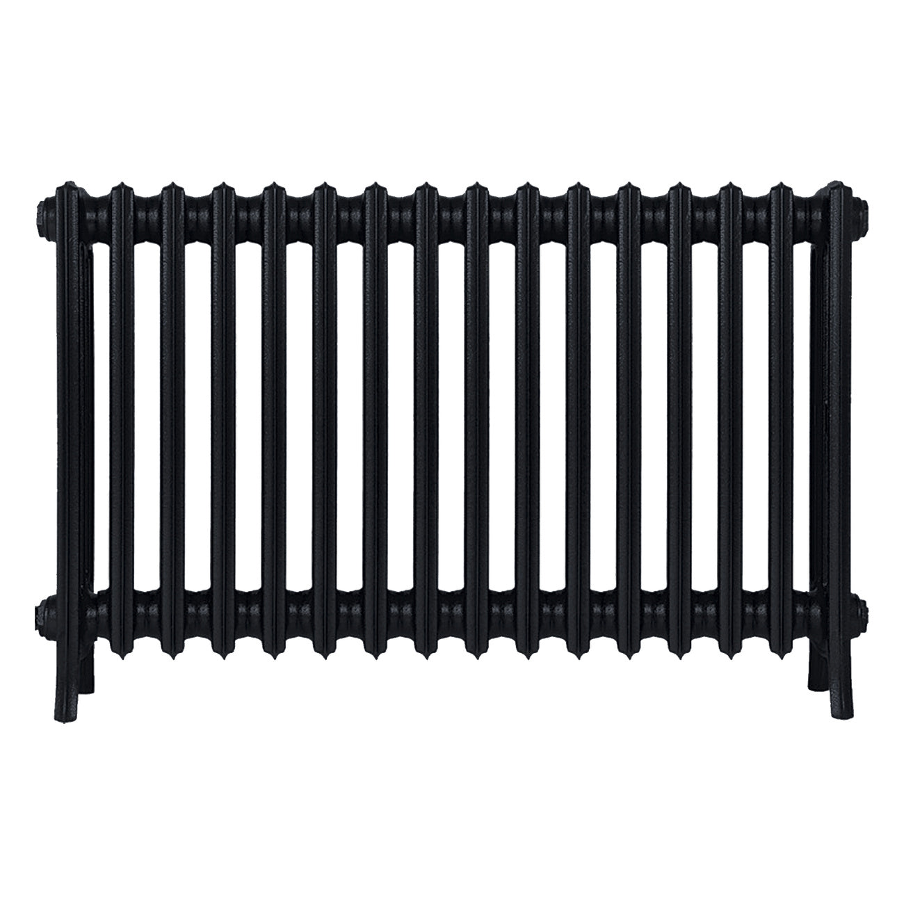 Grace - Matt Black Cast Iron Column Radiator H650mm x W998mm 4 Column - Floor Standing