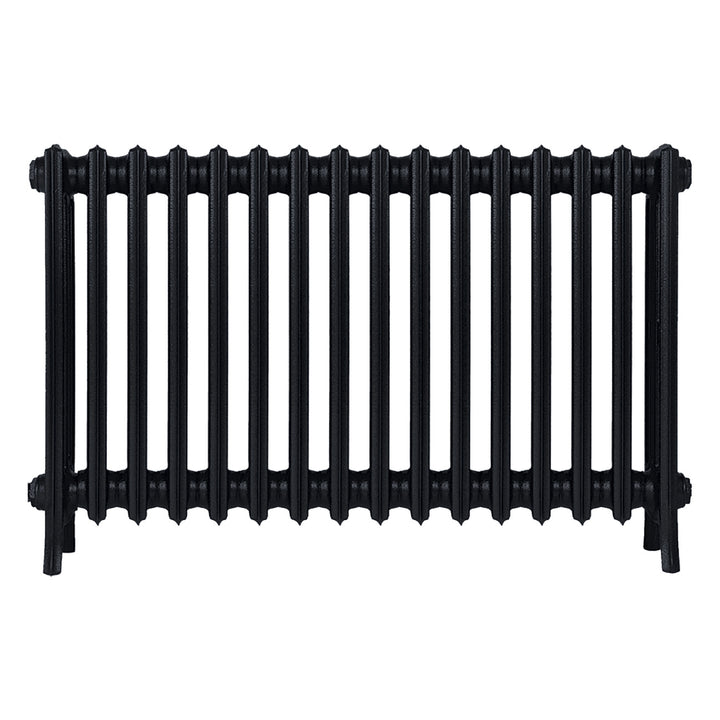 Grace - Matt Black Cast Iron Column Radiator H650mm x W998mm 4 Column - Floor Standing