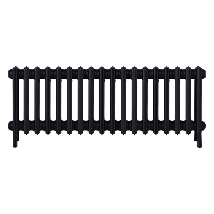 Grace - Matt Black Cast Iron Column Radiator H450mm x W1119mm 4 Column - Wall Hung