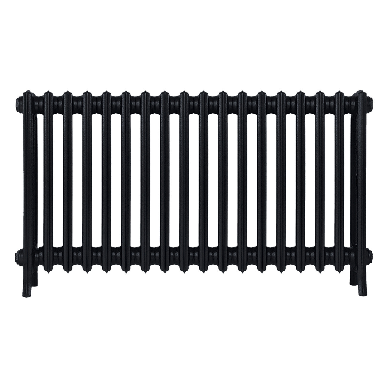 Grace - Matt Black Cast Iron Column Radiator H600mm x W1119mm 4 Column - Wall Hung