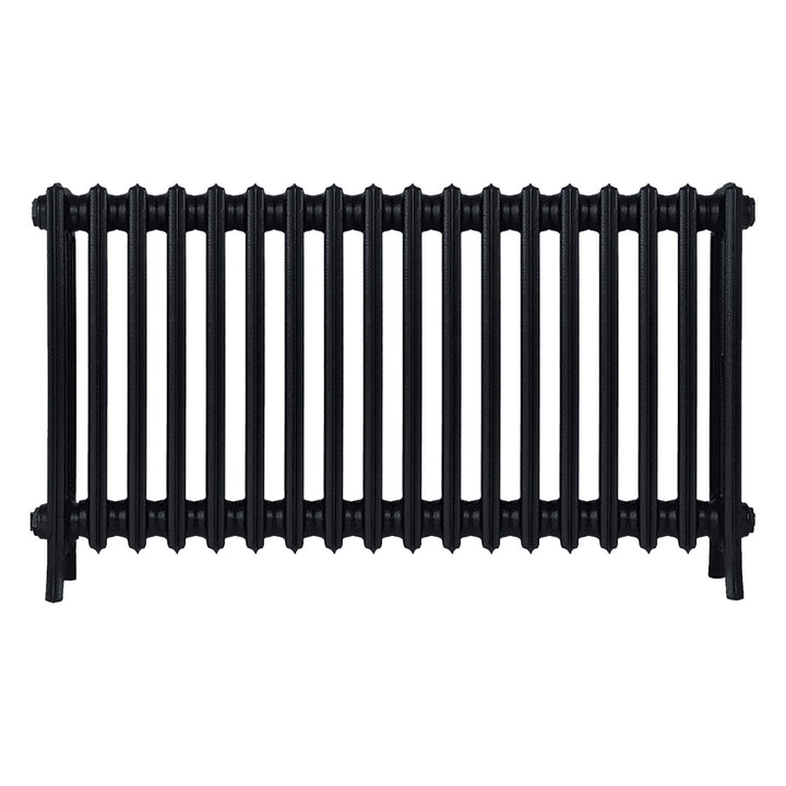 Grace - Matt Black Cast Iron Column Radiator H600mm x W1119mm 4 Column - Wall Hung