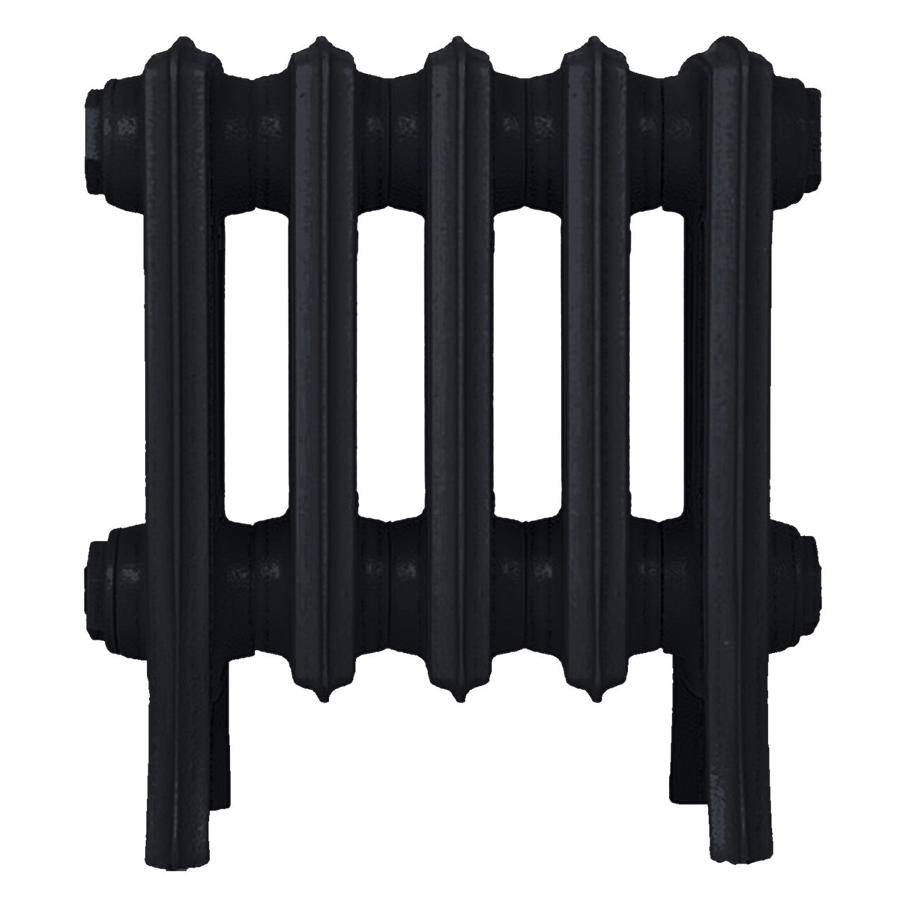Grace - Matt Black Cast Iron Column Radiator H300mm x W333mm 4 Column - Wall Hung