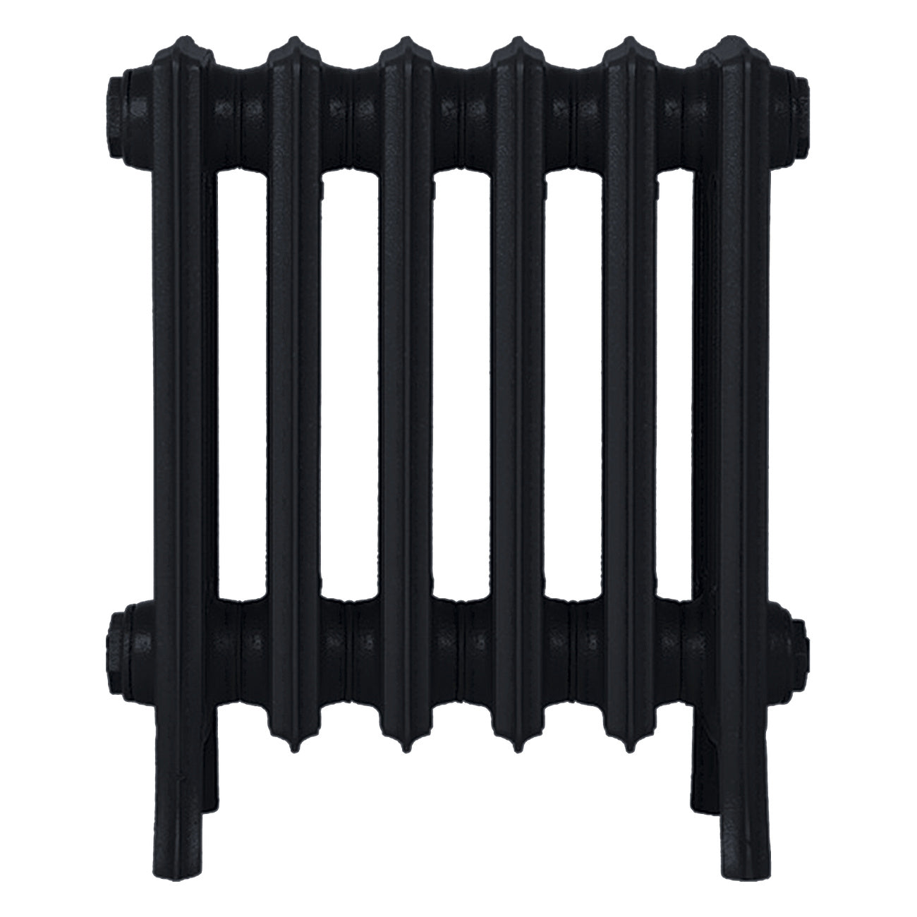 Grace - Matt Black Cast Iron Column Radiator H450mm x W393mm 4 Column - Wall Hung