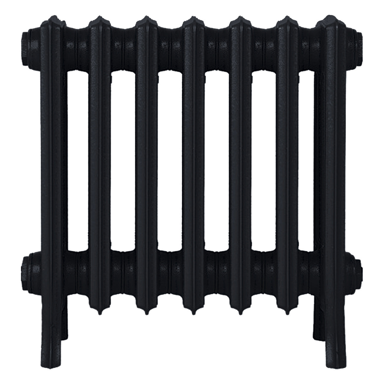 Grace - Matt Black Cast Iron Column Radiator H450mm x W454mm 4 Column - Wall Hung