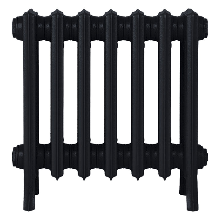 Grace - Matt Black Cast Iron Column Radiator H450mm x W454mm 4 Column - Wall Hung