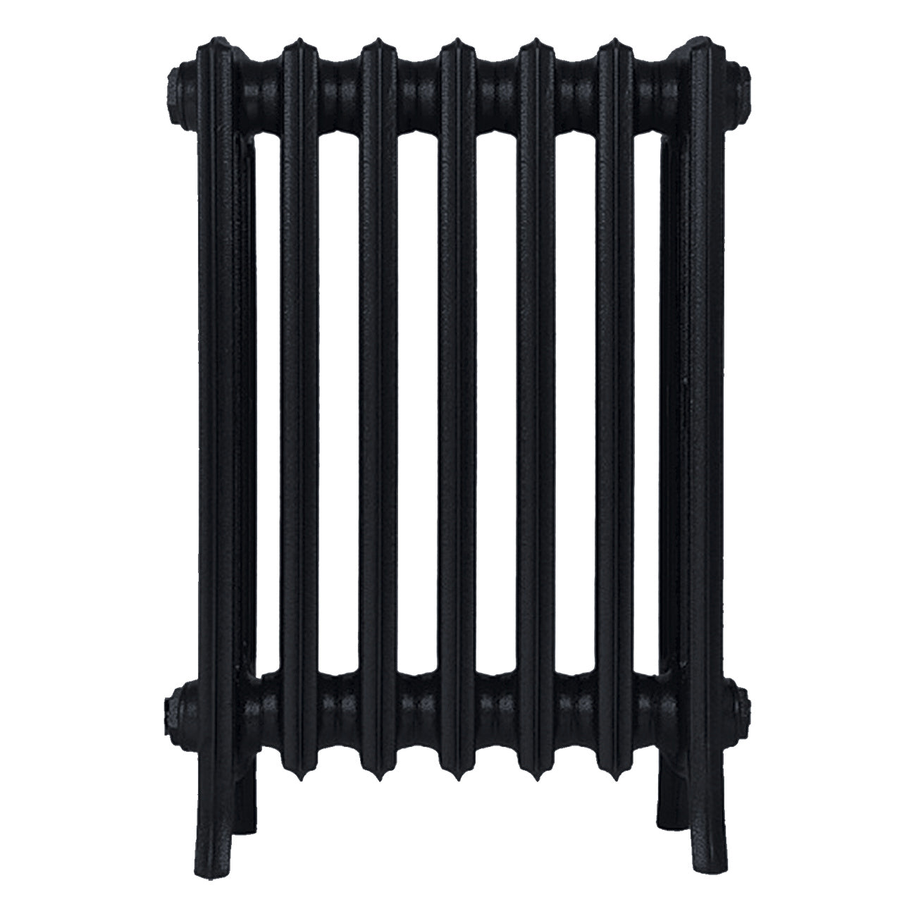 Grace - Matt Black Cast Iron Column Radiator H650mm x W454mm 4 Column - Floor Standing