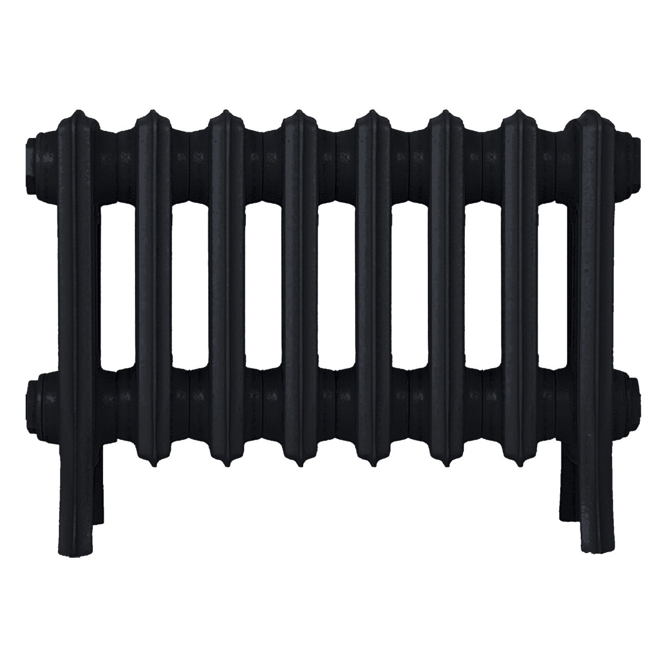 Grace - Matt Black Cast Iron Column Radiator H300mm x W514mm 4 Column - Wall Hung