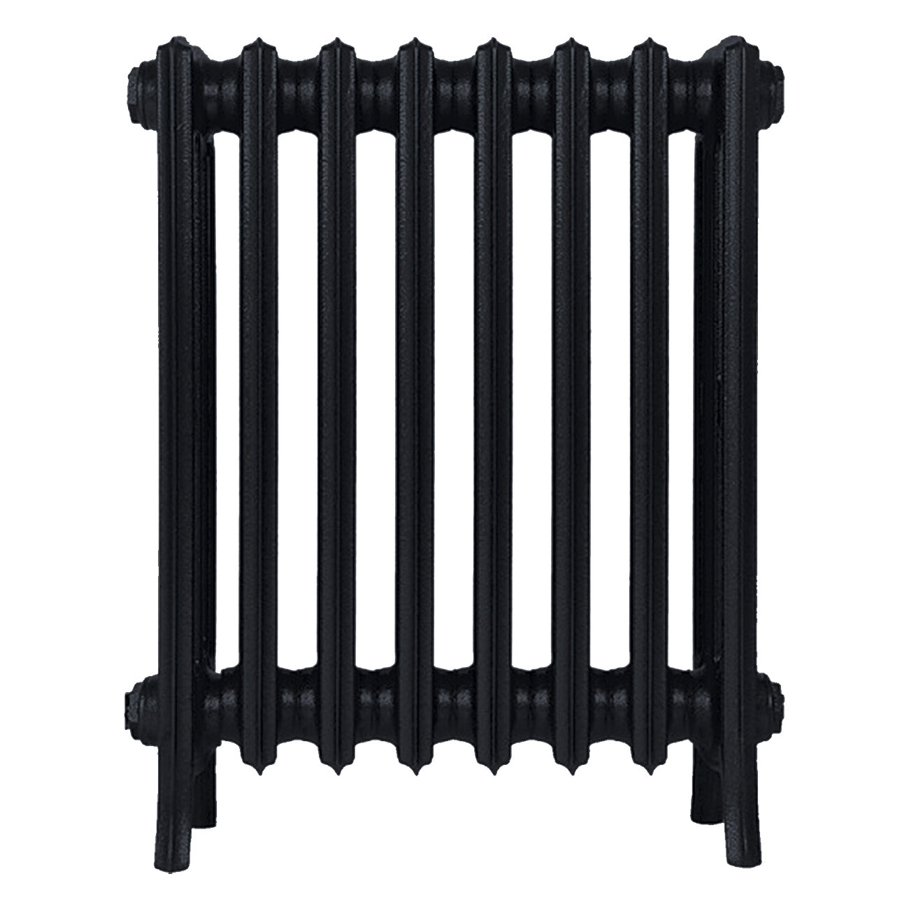 Grace - Matt Black Cast Iron Column Radiator H650mm x W514mm 4 Column - Floor Standing