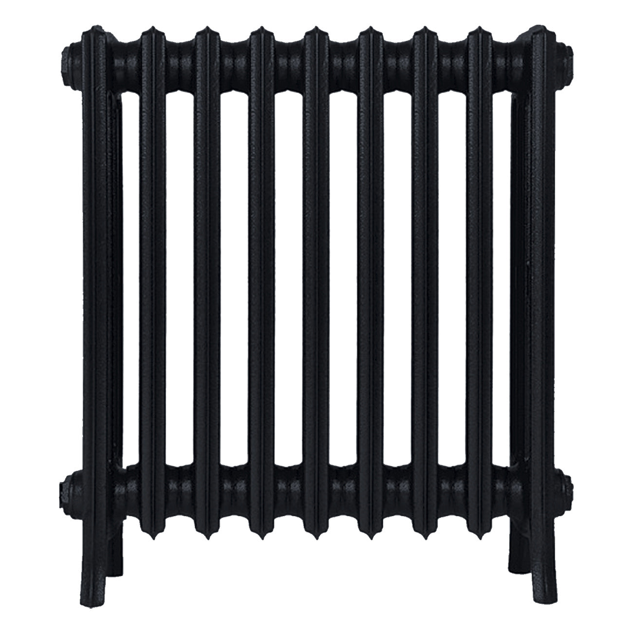 Grace - Matt Black Cast Iron Column Radiator H600mm x W575mm 4 Column - Wall Hung