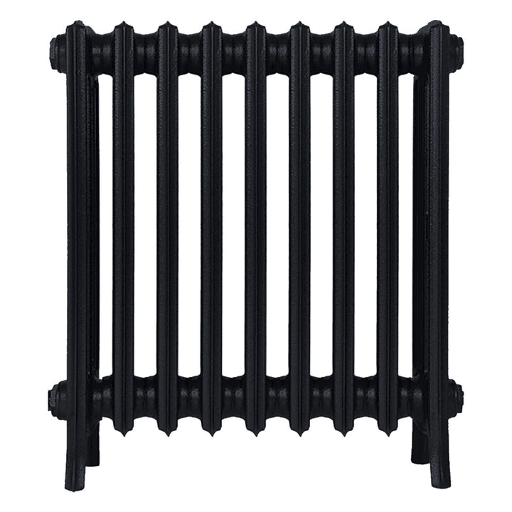 Grace - Matt Black Cast Iron Column Radiator H600mm x W575mm 4 Column - Wall Hung