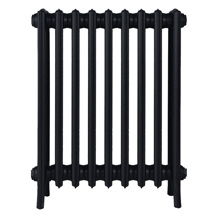 Grace - Matt Black Cast Iron Column Radiator H700mm x W575mm 4 Column - Wall Hung