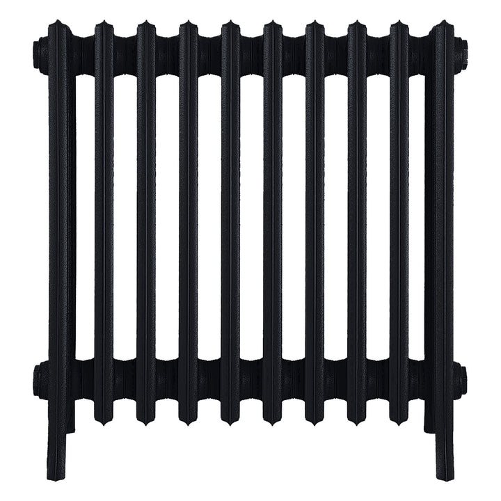 Grace - Matt Black Cast Iron Column Radiator H600mm x W635mm 6 Column - Wall Hung