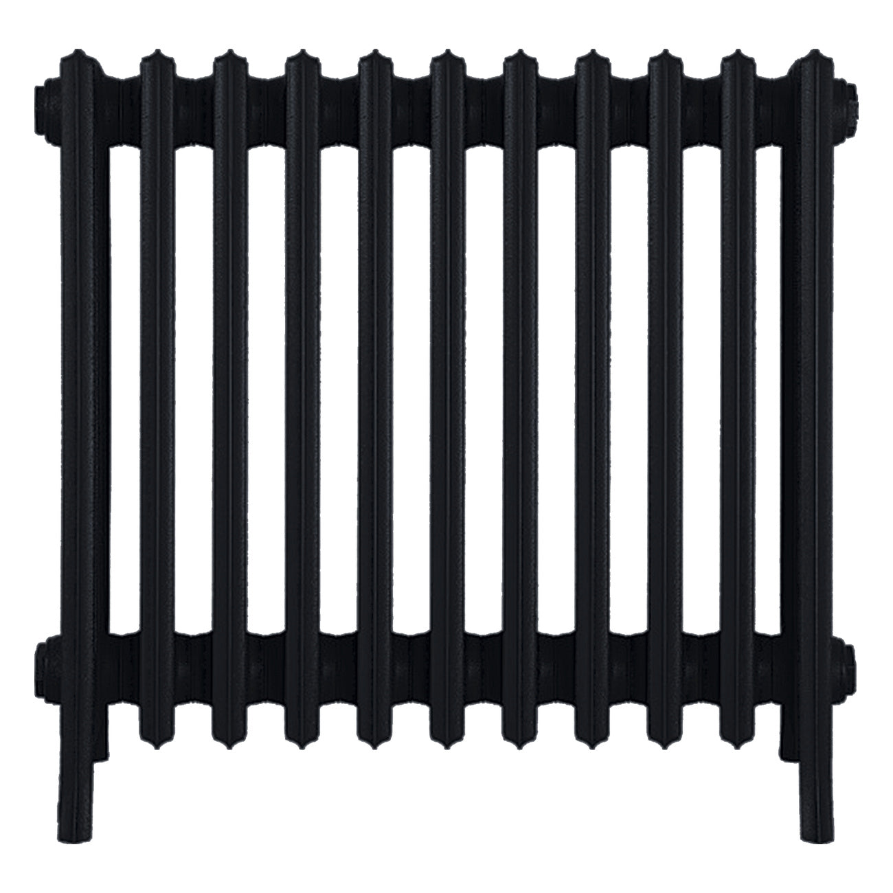Grace - Matt Black Cast Iron Column Radiator H600mm x W696mm 6 Column - Wall Hung