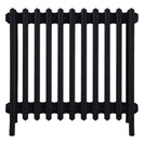 Grace - Matt Black Cast Iron Column Radiator H600mm x W696mm 6 Column - Wall Hung