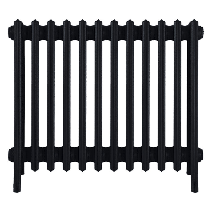 Grace - Matt Black Cast Iron Column Radiator H650mm x W756mm 6 Column - Floor Standing