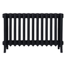 Grace - Matt Black Cast Iron Column Radiator H450mm x W817mm 6 Column - Wall Hung