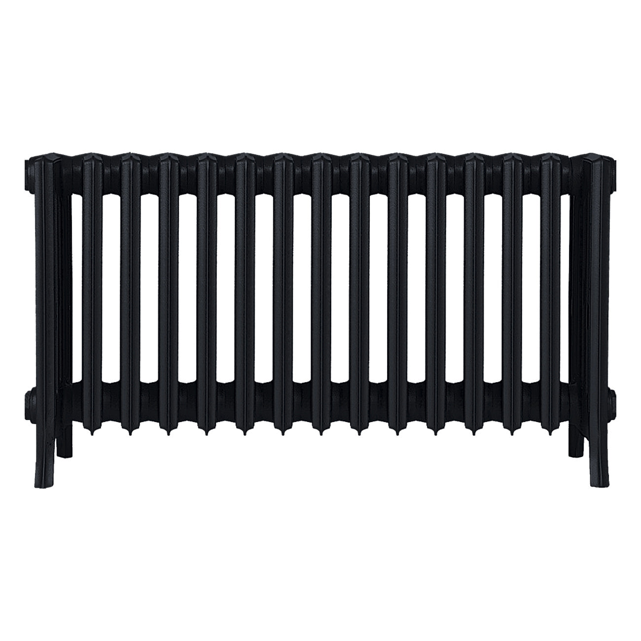 Grace - Matt Black Cast Iron Column Radiator H450mm x W938mm 6 Column - Wall Hung