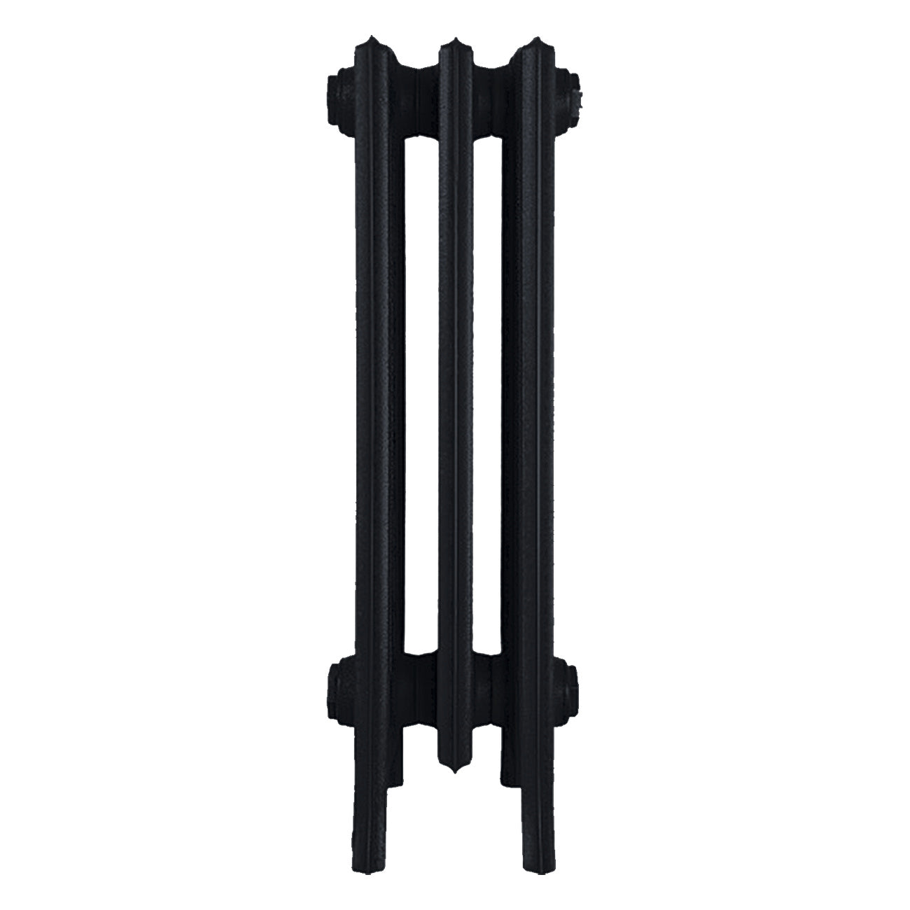 Grace - Matt Black Cast Iron Column Radiator H650mm x W212mm 6 Column - Floor Standing