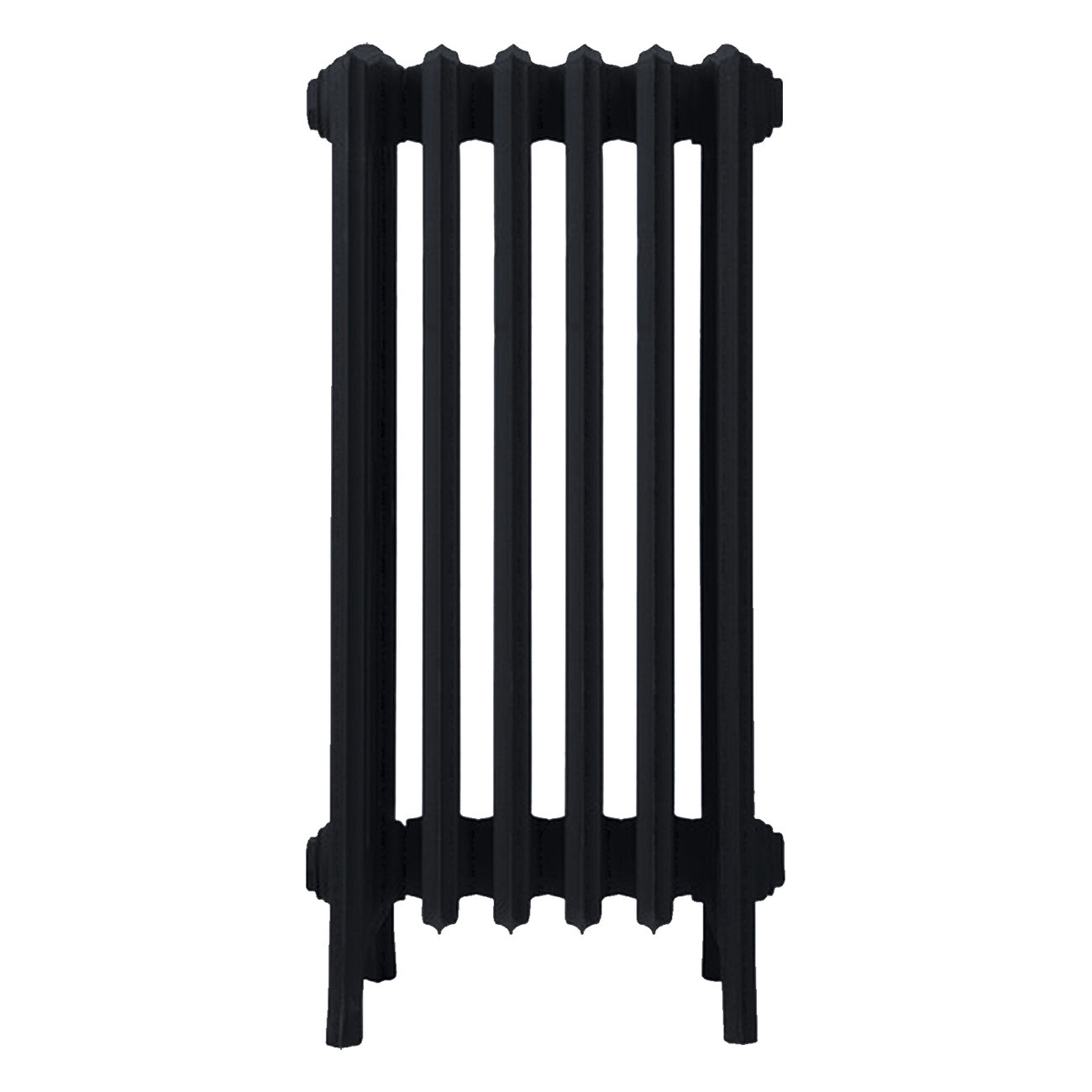 Grace - Matt Black Cast Iron Column Radiator H700mm x W393mm 6 Column - Wall Hung
